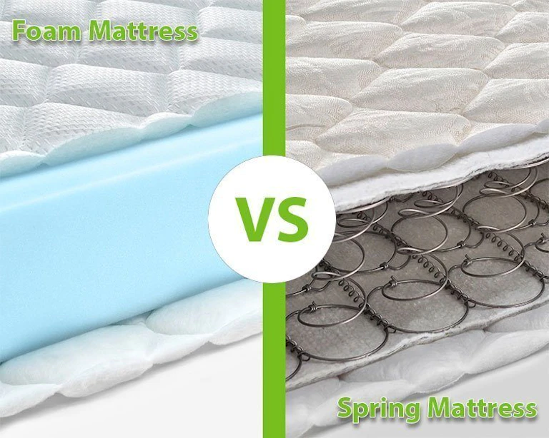 Alt-text: foam mattress vs. spring mattress